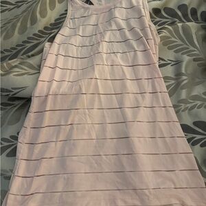 Athleta Light Pink Striped Tank Top